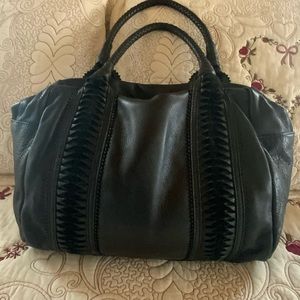MARGOT  BLACK BUTTERY SOFT LEATHER SHOULDER SATCHEL